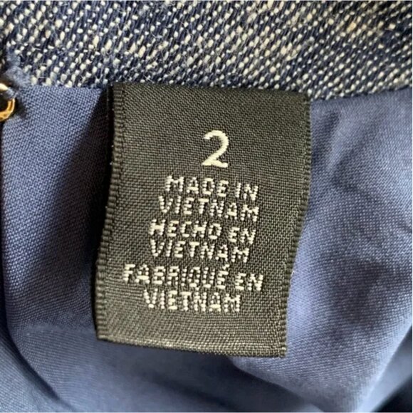 Chico's Blue Linen Blend Blazer Size Chico's 2 - Picture 9 of 9